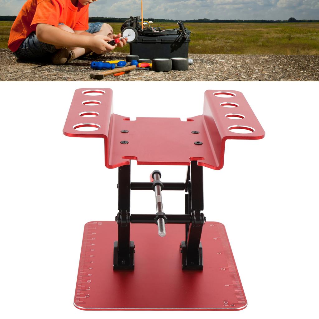 RC Car Work Stand Simulation Metal RC Repair Workstation Support Elevating Rotatable for 1:8 and 1:10 RC Car