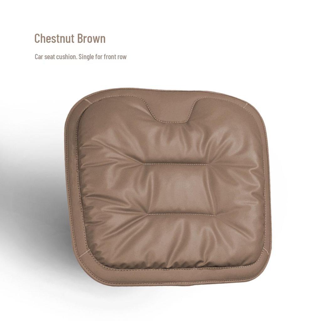 Stain-Resistant Leather Car Seat Cushion Set: High-End Three-Piece for Front and Rear 