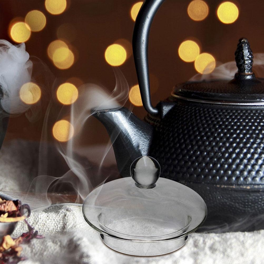 Replaceable Teapot Lid Glass Accessory Kettle Cover Clear Parts Water Jug Dinnerware Sets Tea Pot Supplies Decorative Lid Smooth