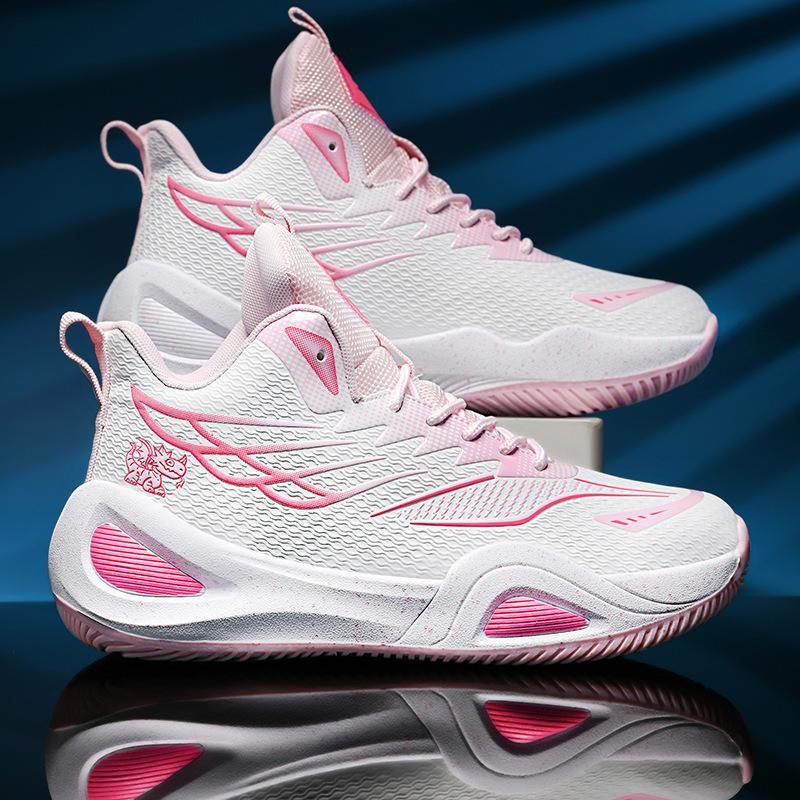 Friction Game Cement Ground Student Mandarin Duck Basketball Shoes Leather Surface Men's Sports Shoes Sound Shoes Autumn Zhongbang Leather Surface
