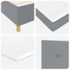 Box Spring Bed with Headboard Light Grey 200 x 140 cm Fabric