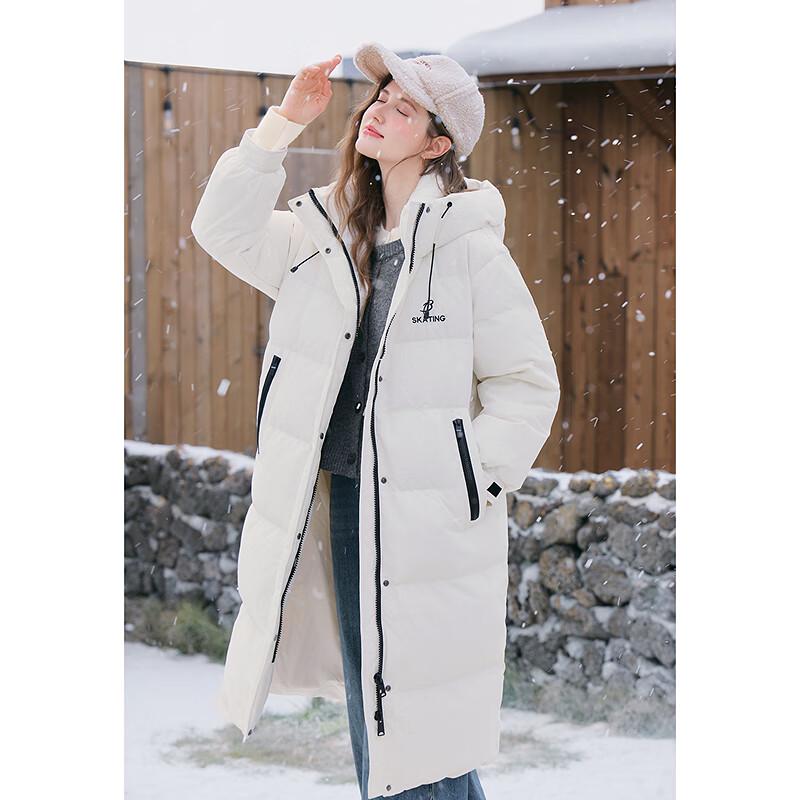 Betu Women's 2025 Winter Trendy Thickened Long Hooded Down Jacket