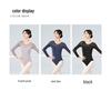 Adult Ballet Dance Exam Costume with Mesh Splicing, Yoga Long Sleeve, High Hip Design.