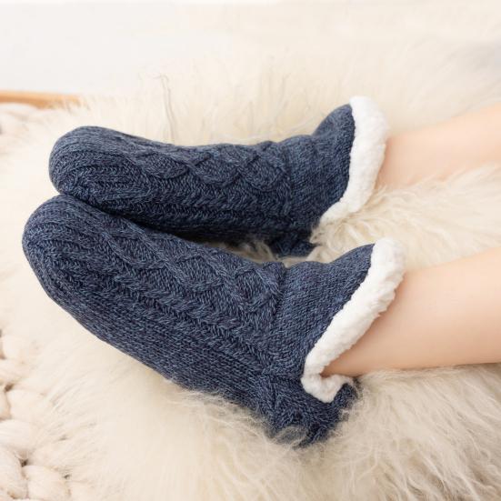 1 Pair Unisex Floor Socks Thickened Design Warm Anti-Slip Socks