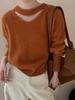 Women's V-Neck Halter Neck Pure Wool Sweater - Elegant Autumn/Winter Loose Knit Pullover