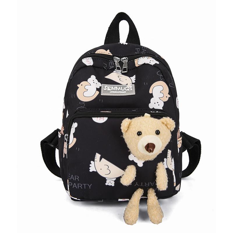 Lightweight Nylon Cartoon Bear Backpack For Boys And Girls Ideal For Kindergarten