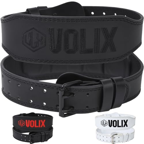 

VOLIX Training Belt [Soft Microfiber Leather Fabric for a Comfortable Fit] Lifting Belt, Power Belt, Strength Training (Black, Small)