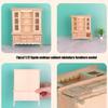 Natural Wood Miniature Cabinet Model 1/12 Scale Unfinished Dollhouses Furniture For DIY Painting Projects