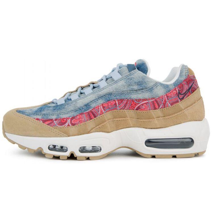 

Кроссовки Nike Air Max 95 GS Wild West разноцветные, парашютно-бежевые, университетский красный BV6375-200