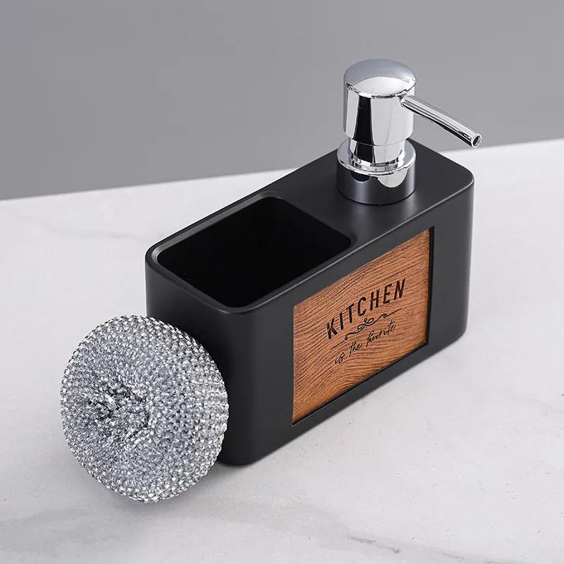 Kitchen Soap Dispenser Sink Dish Soap Pump Bathroom Hand Wash Bottle Lotion Distributor Cleaning Ball Storage Box