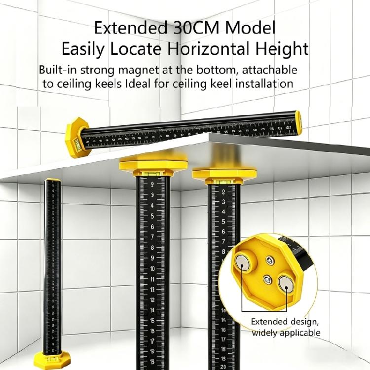 Tile Leveling Instrument With Nonslip Base Equal Height Ruler Ceiling and Floor Tile Ruler for Precise Tiling Work