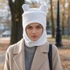 Thick Warm Balaclava Face Mask Windproof Hooded Scarf Cozy Thermal Headwear  Cold Weather