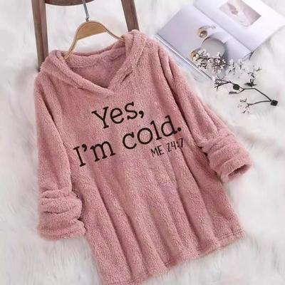 Autumn Winter Hoodies Solid Color Long Sleeved Hooded Plush Double-sided Plush Hoodie Sweatshirts