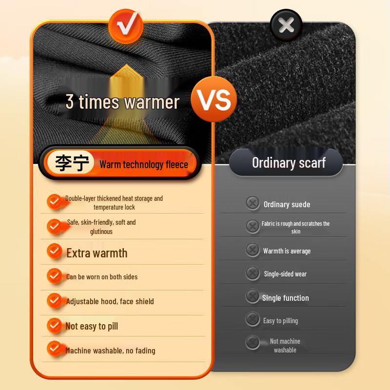 LI-NING Winter Cycling Neck Warmer & Face Mask