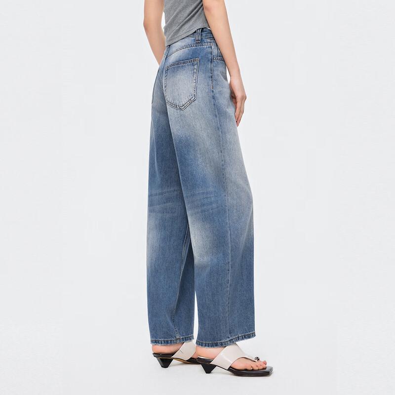 Tatu Women's 100% Cotton Washed Straight-Leg Jeans