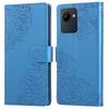For Realme C30 4G/C30s 4G Case Rose Flower PU Leather Wallet Phone Cover with 3 Card Slots
