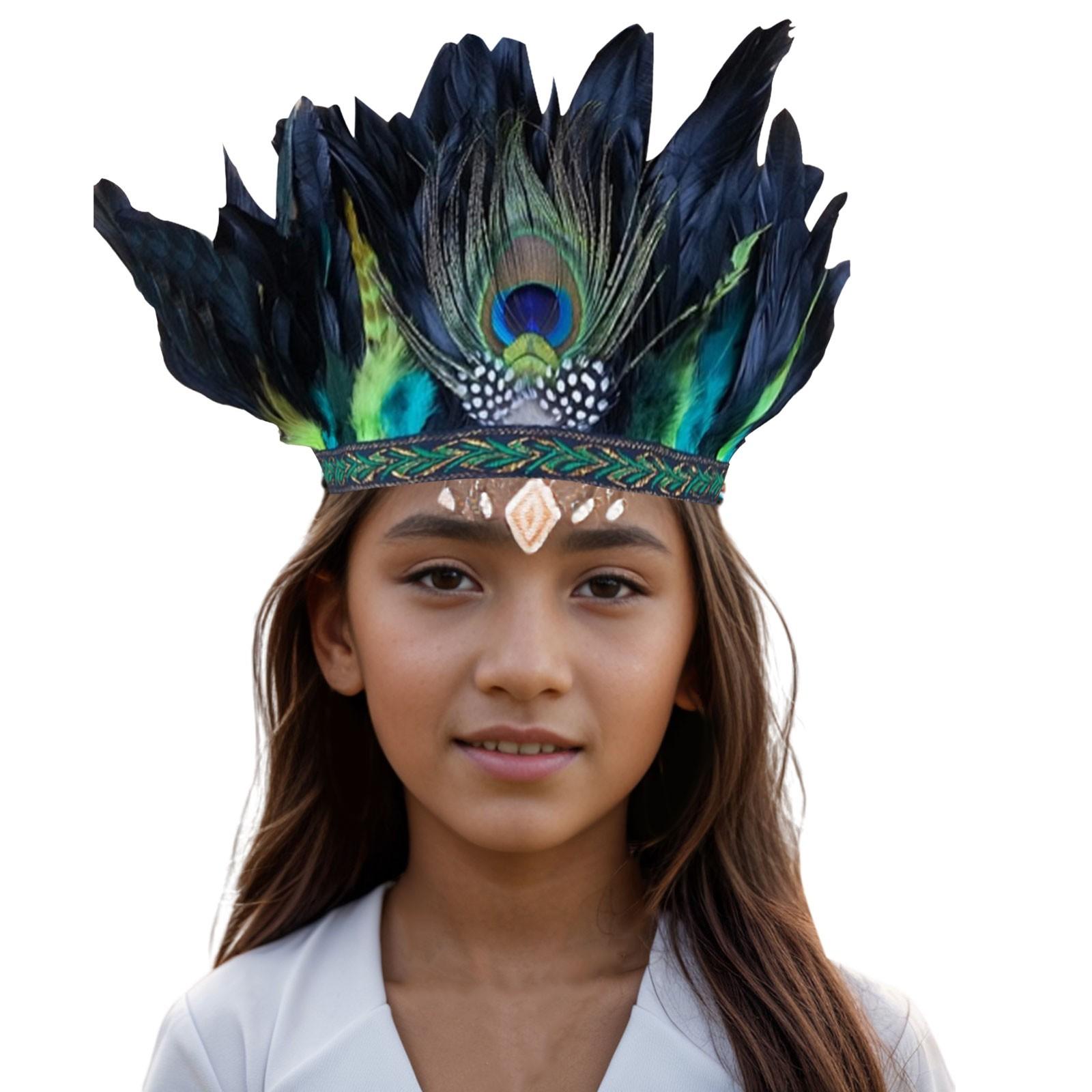 

Женские карнавальные головные уборы с перьями, головной убор с перьями для вечеринки, танцев, рейва, головной убор в стиле флаппер, красочные ретро повязки на голову, аксессуары для волос One Size