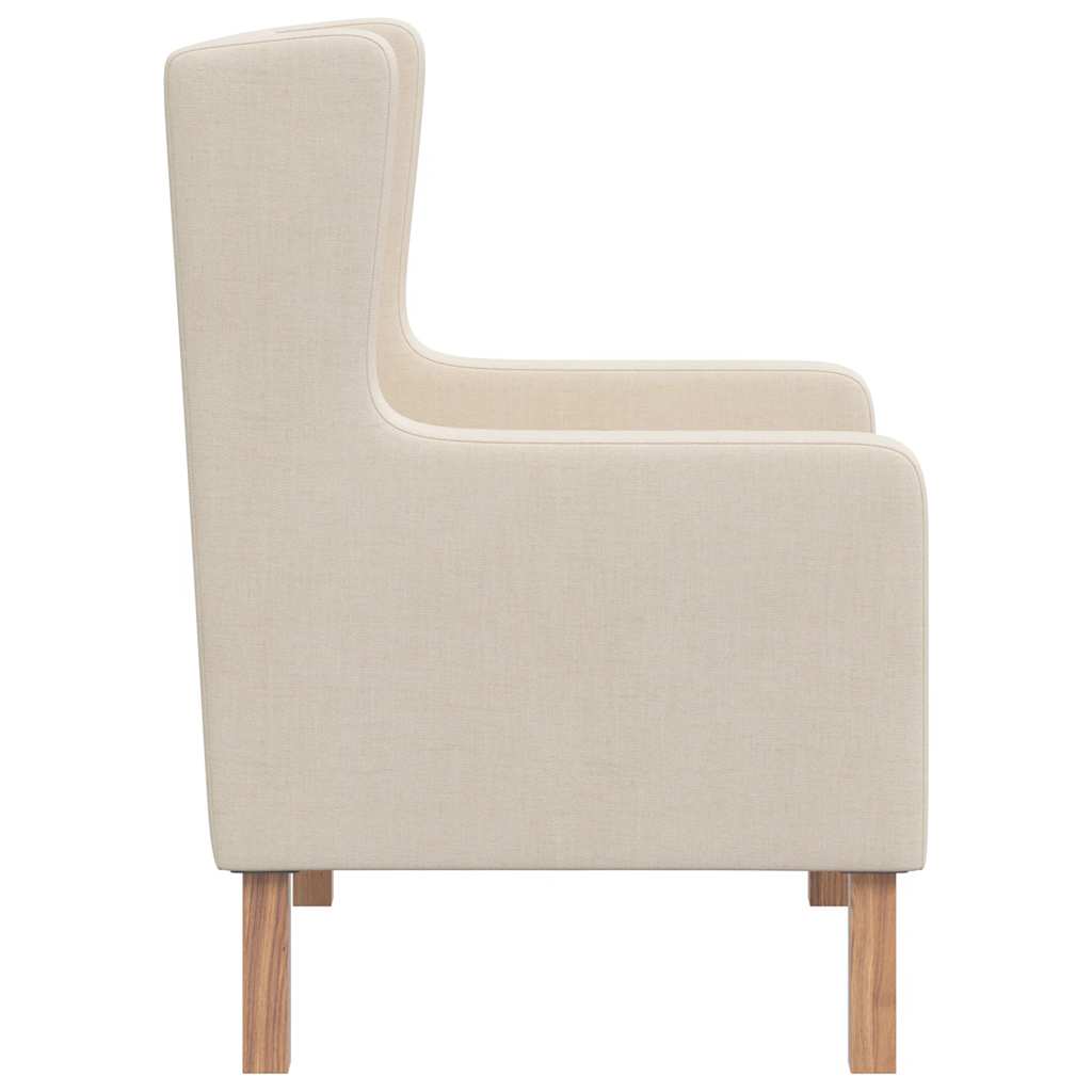 vidaXL Sessel Cremeweiß Stoff