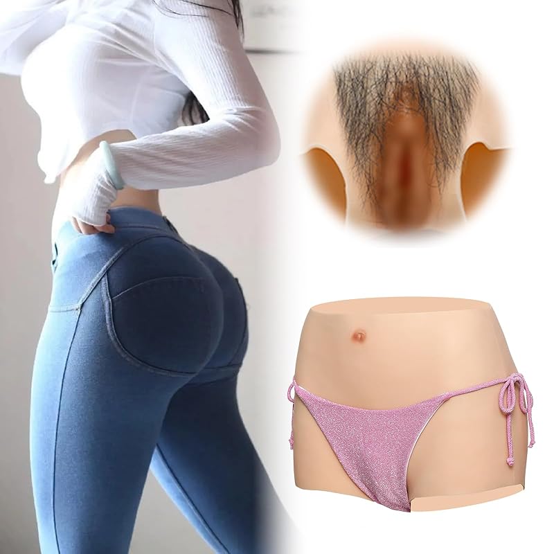 

[EMYJIFA] silicone pants with hair real insert with urethra hip up shorts style women s clothing pants disguise disguise cosplay feminization shorts