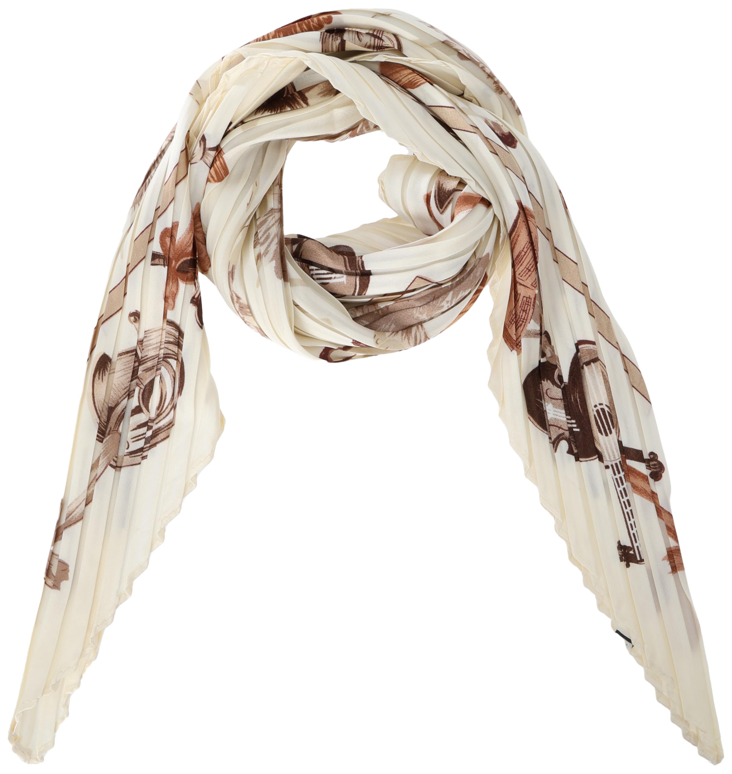 

Cuco Ballerina Print Pleated Scarf 2353121507 Beige (300)