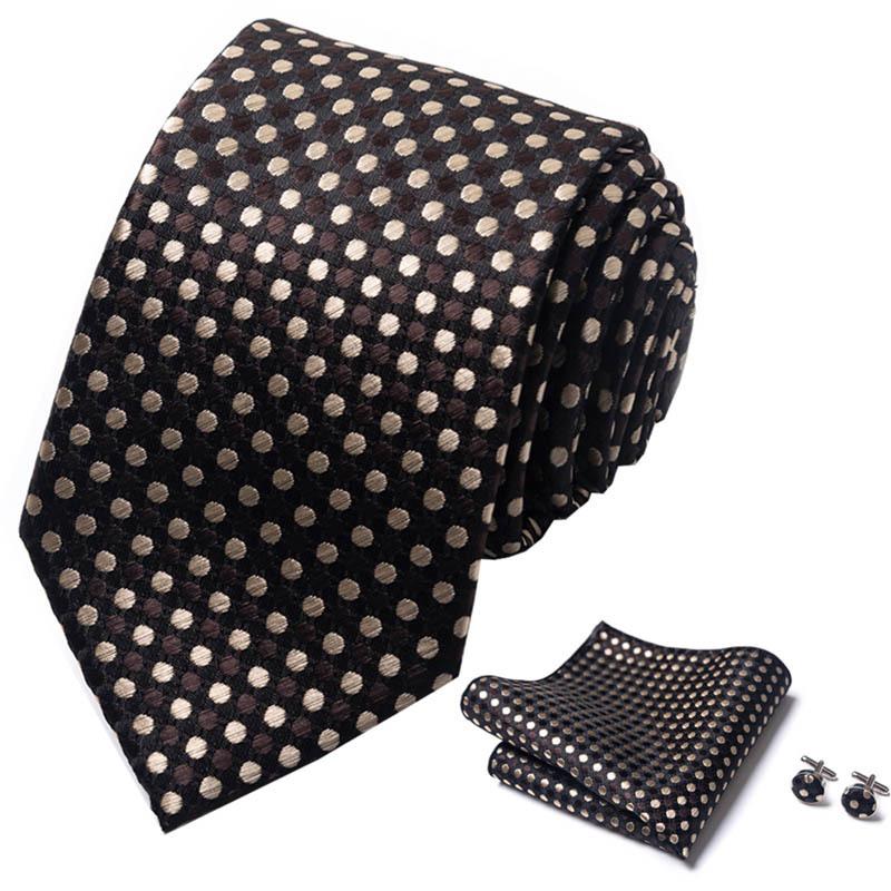 Męski i damski zestaw krawatów o wysokiej gęstości 1200-igłowy formalny biznesowy zestaw krawatów muszka