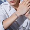 Men Bracelet Lion Decor Hip Hop Style Bracelet Round Smooth