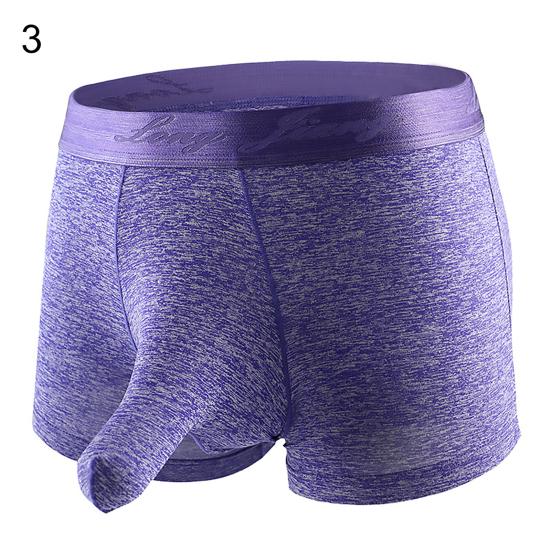 Sexy Men Elephant Nose Penis Pouch Boxers Briefs Mid Rise Breathable Underwear