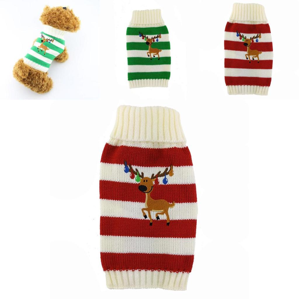 Festlicher Hunde-Pullover mit warmer Wolle für Teacup- und kleine Rassen Saisonale Kleidung