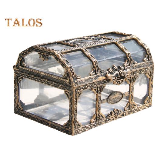 Retro Storage Box Jewelry Cosmetics Organizer Sturdy Structure Transparent Design Solid Jewelry Box Organizer Case