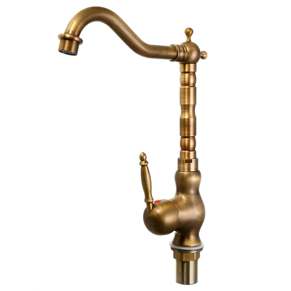 

Dagu Антикварный поворотный смеситель с одной ручкой, смеситель для кухни, ванной комнаты, раковина, латунная отделка