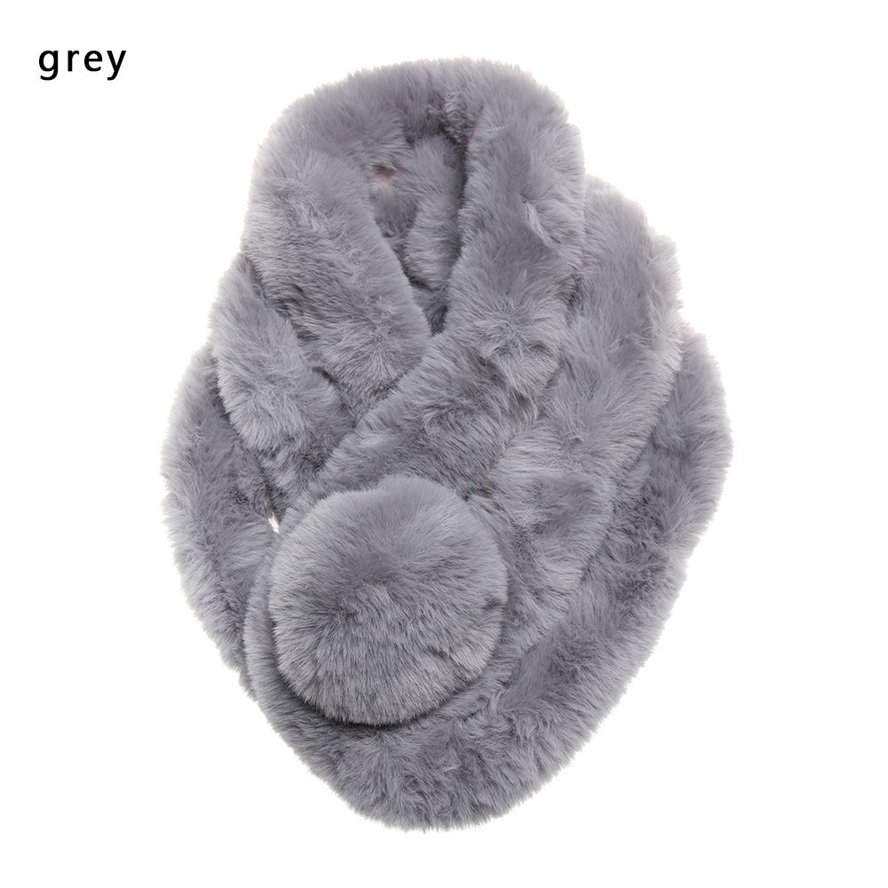 Bonbonfarbe Winddicht Bequem Verdicken Warm Schal Kunstpelz Schal Mantelkragen Plüschschals