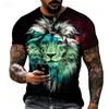 Summer Fashion Tiger Lion 3D Printing Cool Casual Street Style T-shirt for men