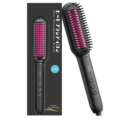 Melegkefe egyenes hajú vaskefe 2 utas térfogatú egyenes vasalás elleni égésgátló elektromos fűtött hajkefe Professzionális specifikáció 5 szint