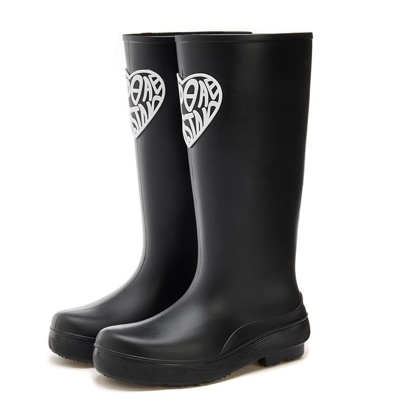 

Высокие женские сапоги для взрослых, модные нескользящие сапоги для дождя, верхняя одежда, длинная обувь для ручья, водные сапоги, всесезонные сапоги для кемпинга 36 чёрный