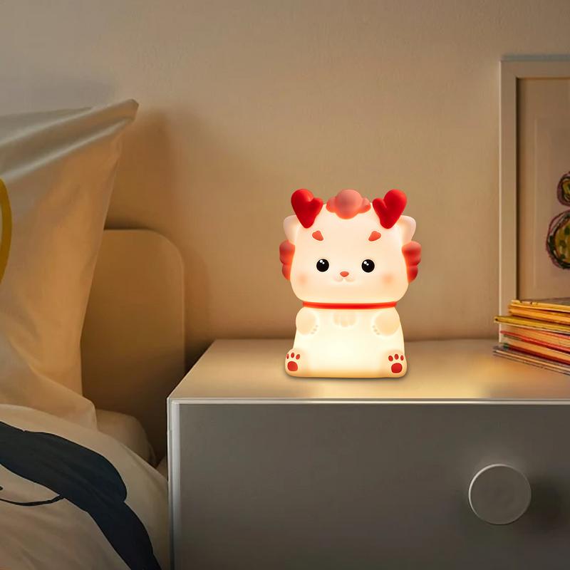 Silicone Touch Lamp Silicone Dragon Lamp Rechargeable Cartoon Touch Silicone Lamp Bedside Animal Touch Lights For Living Room