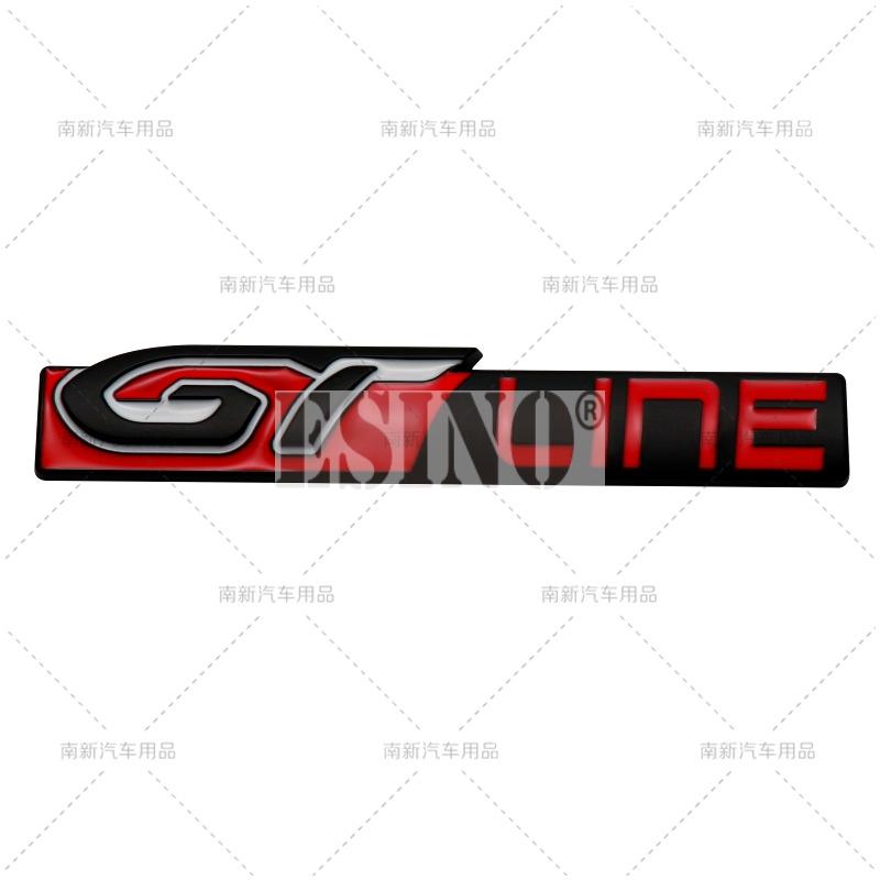 Car GT Line 3D Metal Chrome Zinc Alloy Emblem Car Badge Body Fender Adhesive Emblem for Peugeot GT RCZ 308 508 3008 5008