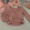 Women's Slim Fit Square Collar Long-Sleeved T-Shirt with Chest Pads for Autumn and Winter