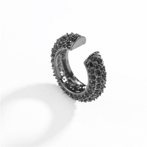 1pcs New Multicolor rhinestone C shape Chunky Clip earrings For Women Punk without puncture cartilage Ear cuff Wedding Zircon