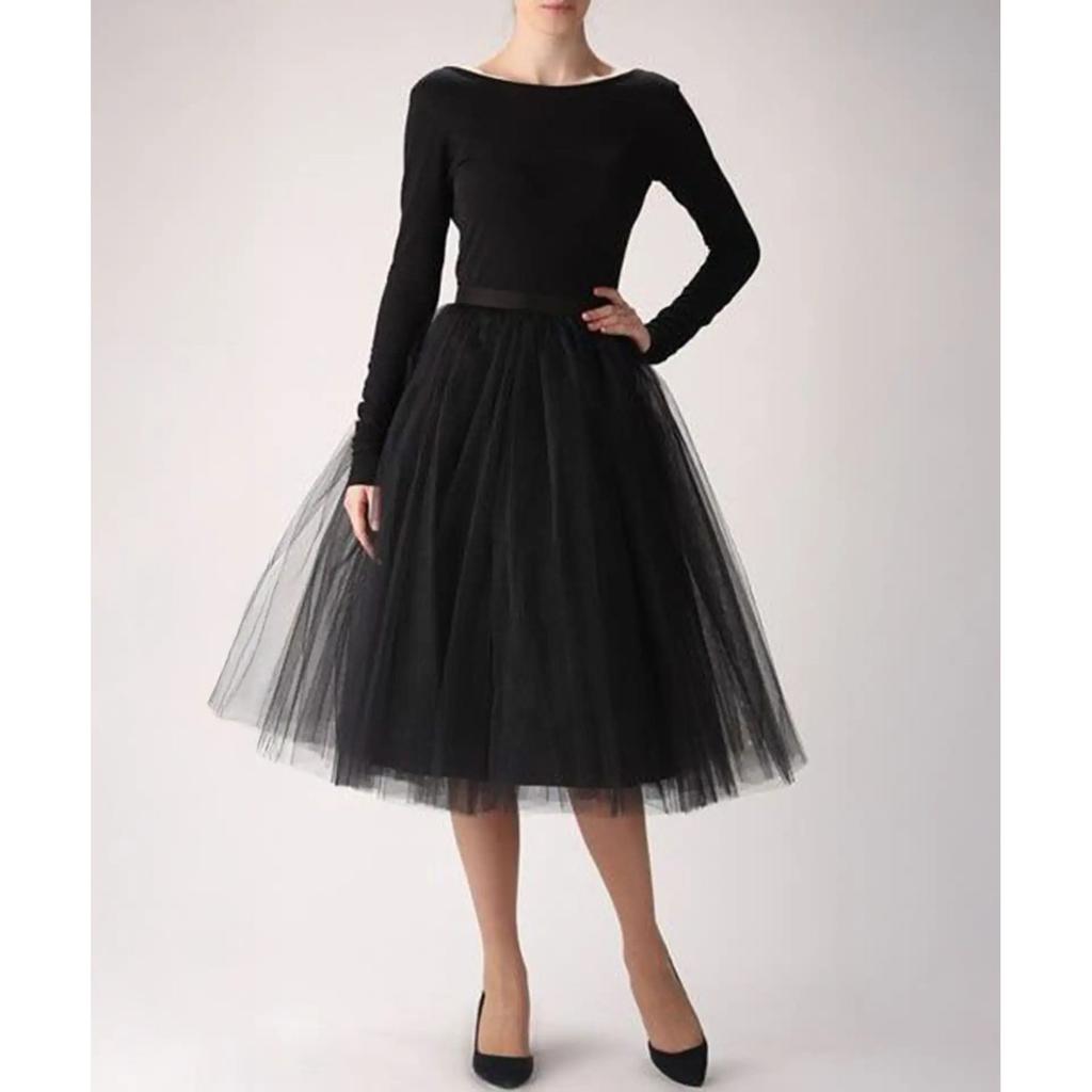 Dames Effen Geplooide Zwarte Rok Indiase Bollywood Feestkleding Mini Rok Jurk