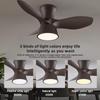 32“ DC Motor Ceiling Fan With Light 6 Speed Adjustable Electric Ceiling Fan Light Frequency Conversion LED Fan Lamp