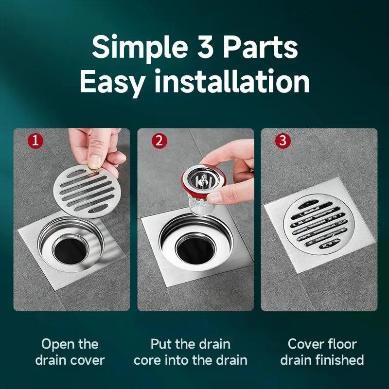 Odor Proof Floor Drain Valve-Sewer Core Backflow Preventer Shower Floor Drain Plug for Kitchen Bathroom Toilet Sewer Accessories