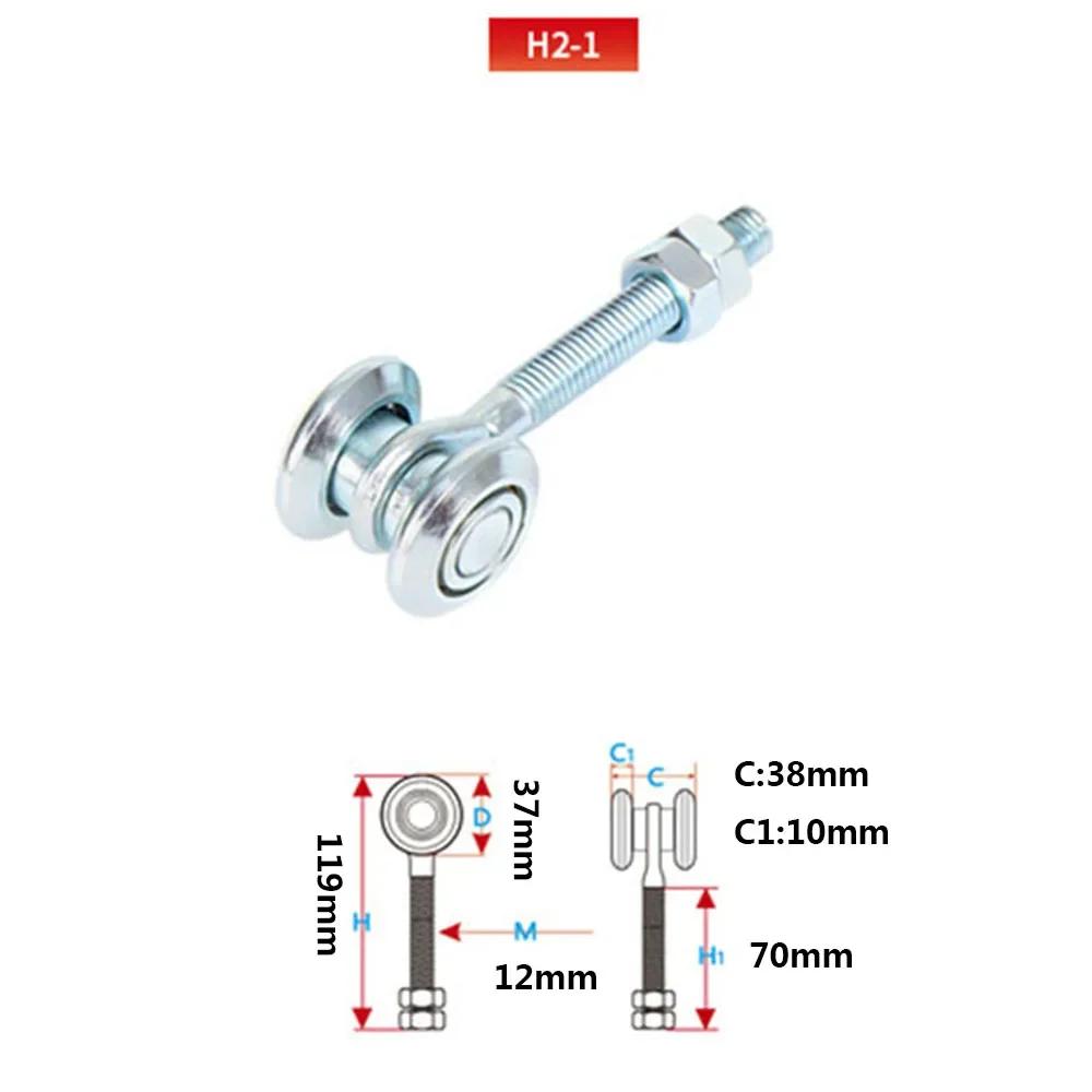 

1PC Industrial Sliding Door Pulley Steel Hardware Tools Hanging Rail Channel Wheel Accessories H2 H3
