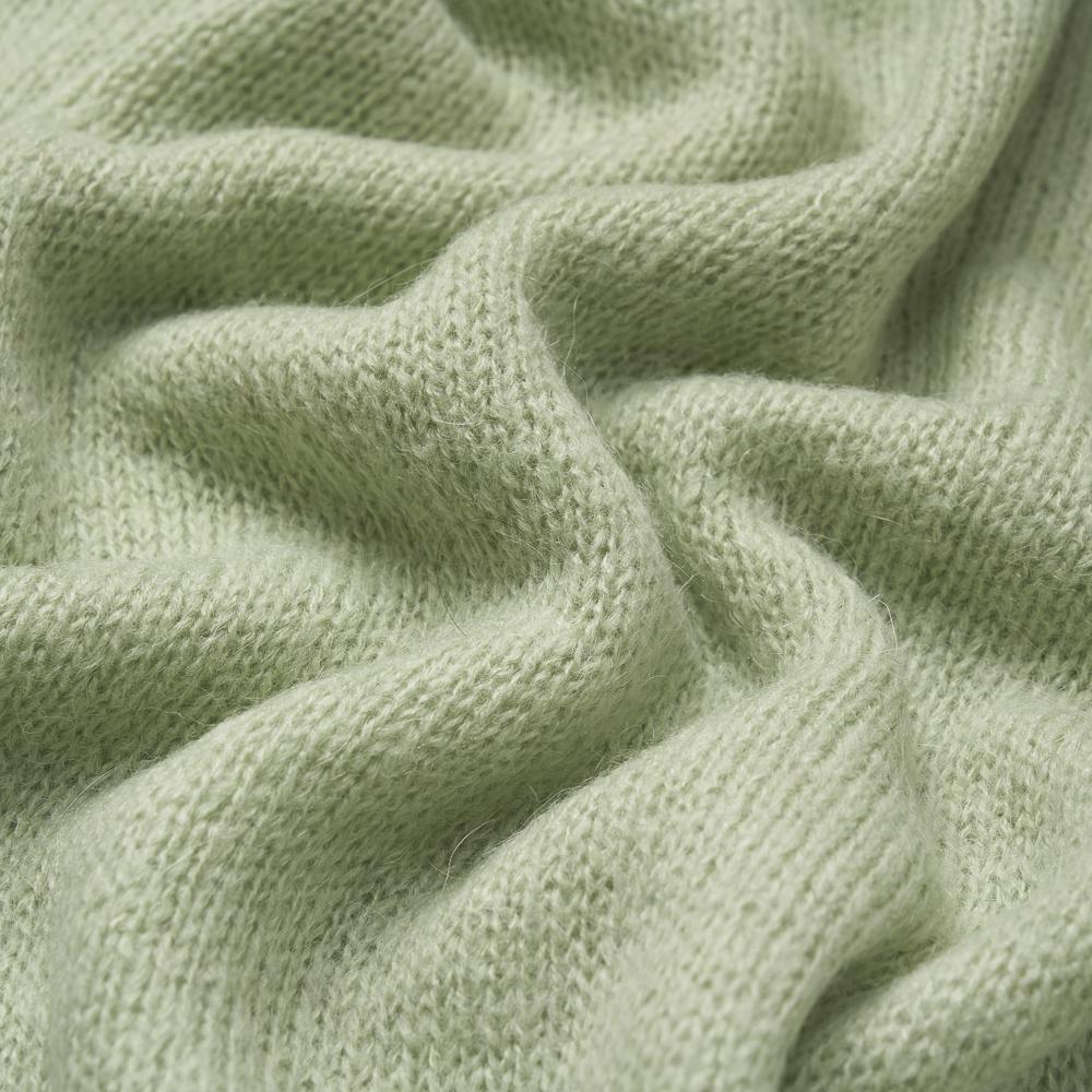 VERNO [Casual] Alpaca Piping Crew-Neck Knit Mint