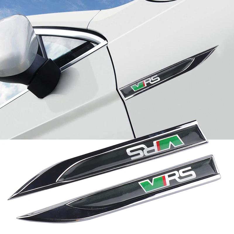 Pjxbt2 Car Styling 2Pcs VRS 3D Metal Sticker Accessories For Skoda OCTAVIA A7 VRS MK2 MK3 A5 Superb Rapid Kodiaq Karoq Fabia Kamiq