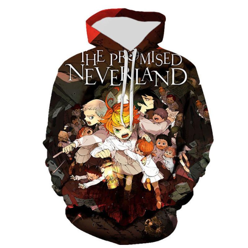 The Promise Neverland Hoodies 3D Printed Men Women Children Sweatshirts Boy Girl Kids Streetwear Pullover Long Sleeve Tops