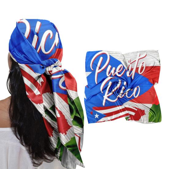 Turban Hat 35x35" Italian Flag Design Scarf Soft Flowing Headscarf Bandanas Fashion Accessory for Headwear Neck Bag Hair