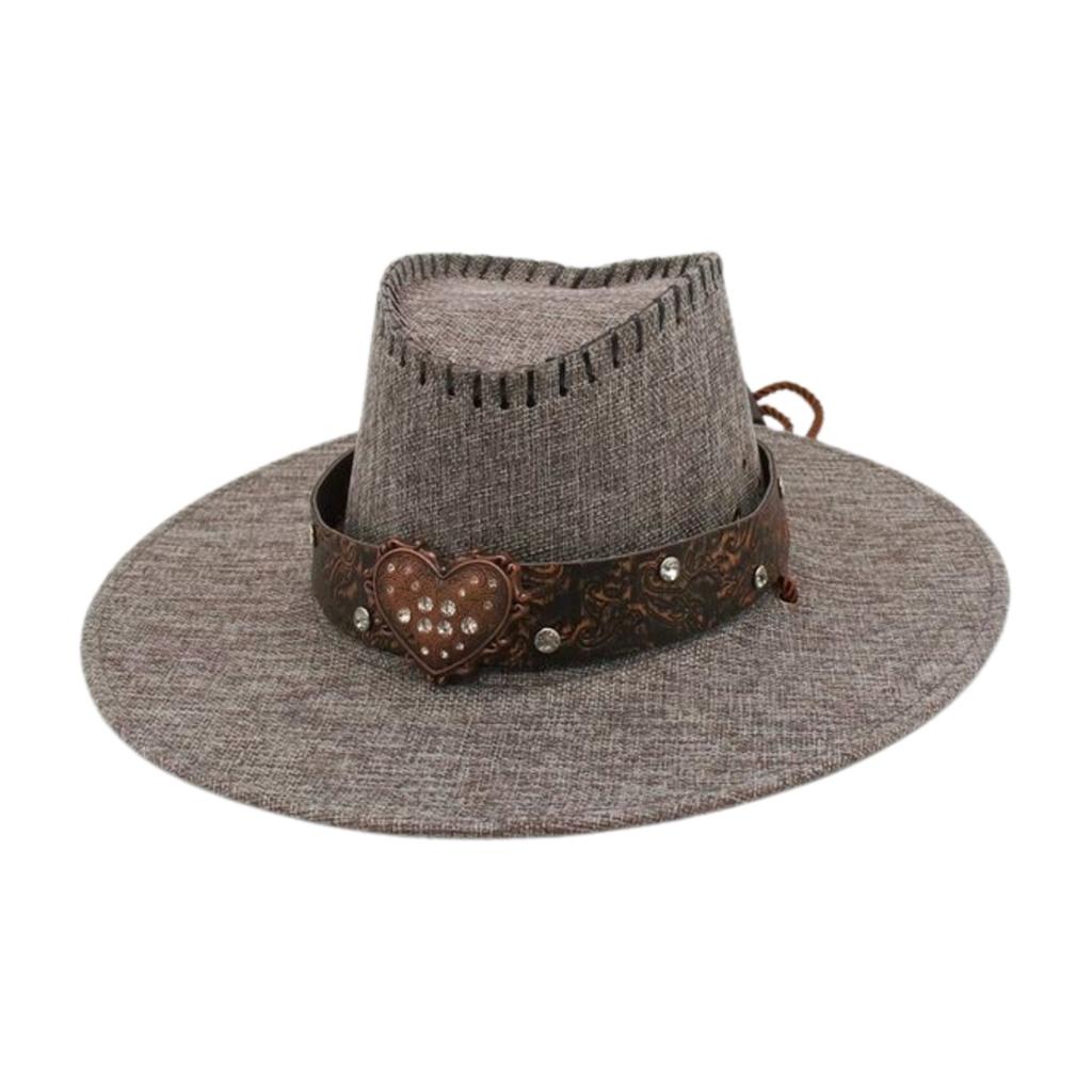 Big Eaves Western Cowboy Hat Retro Top Hat Men And Women Sun Protection Travel Vacation Outdoor Sun Hat