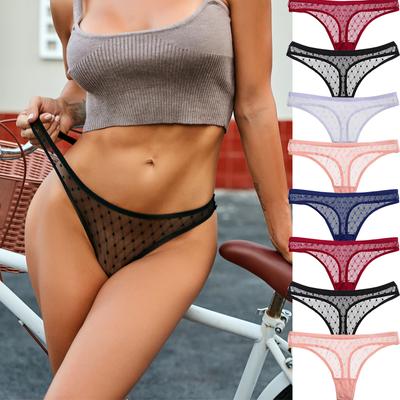 Sexy G-String Panties Lace Underwear Women Pantys Low Waist Thong Female Underpants Perspective Girls Briefs Intimates Lingerie