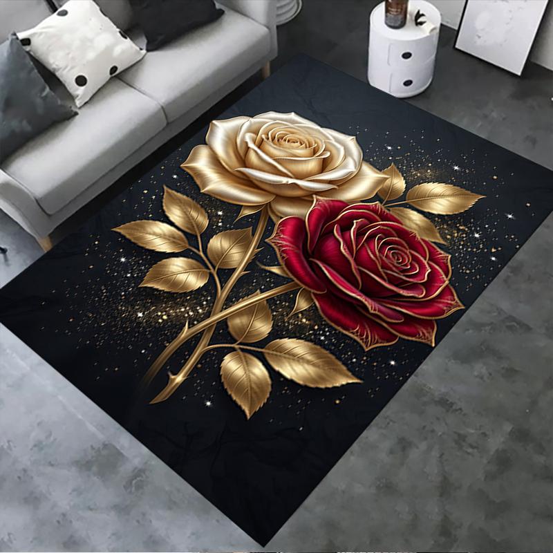 2025 New Rose Carpet Rug for Living Room Bedroom Home Sofa Decoration,Kids Play Non-slip Floor Mat