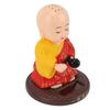 Solar Little Monk Figurine Automatic Head Shaking Decorative Funny Statue Ornament for   Car Dashboard Home